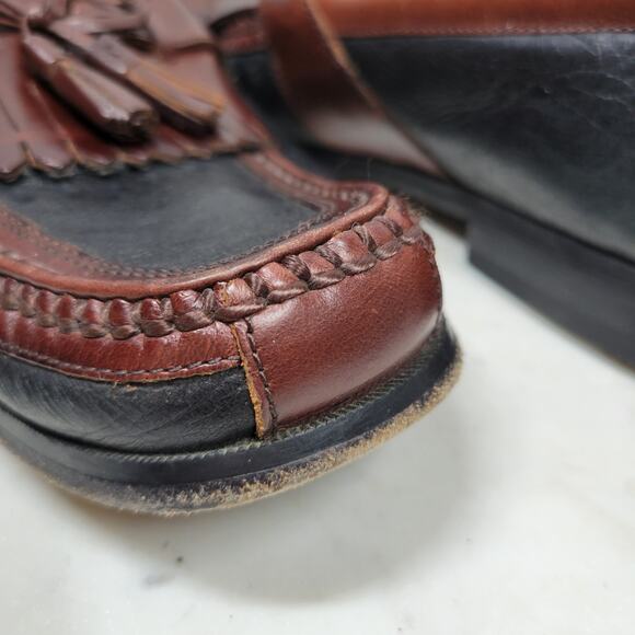 Johnston & Murphy Aragon II Kiltie Tassel Loafers Mens 11.5 Black Brown Leather main image 11